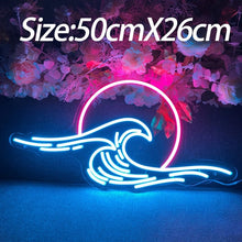 Neon Sign Mountain and Flow Water Led Lamp