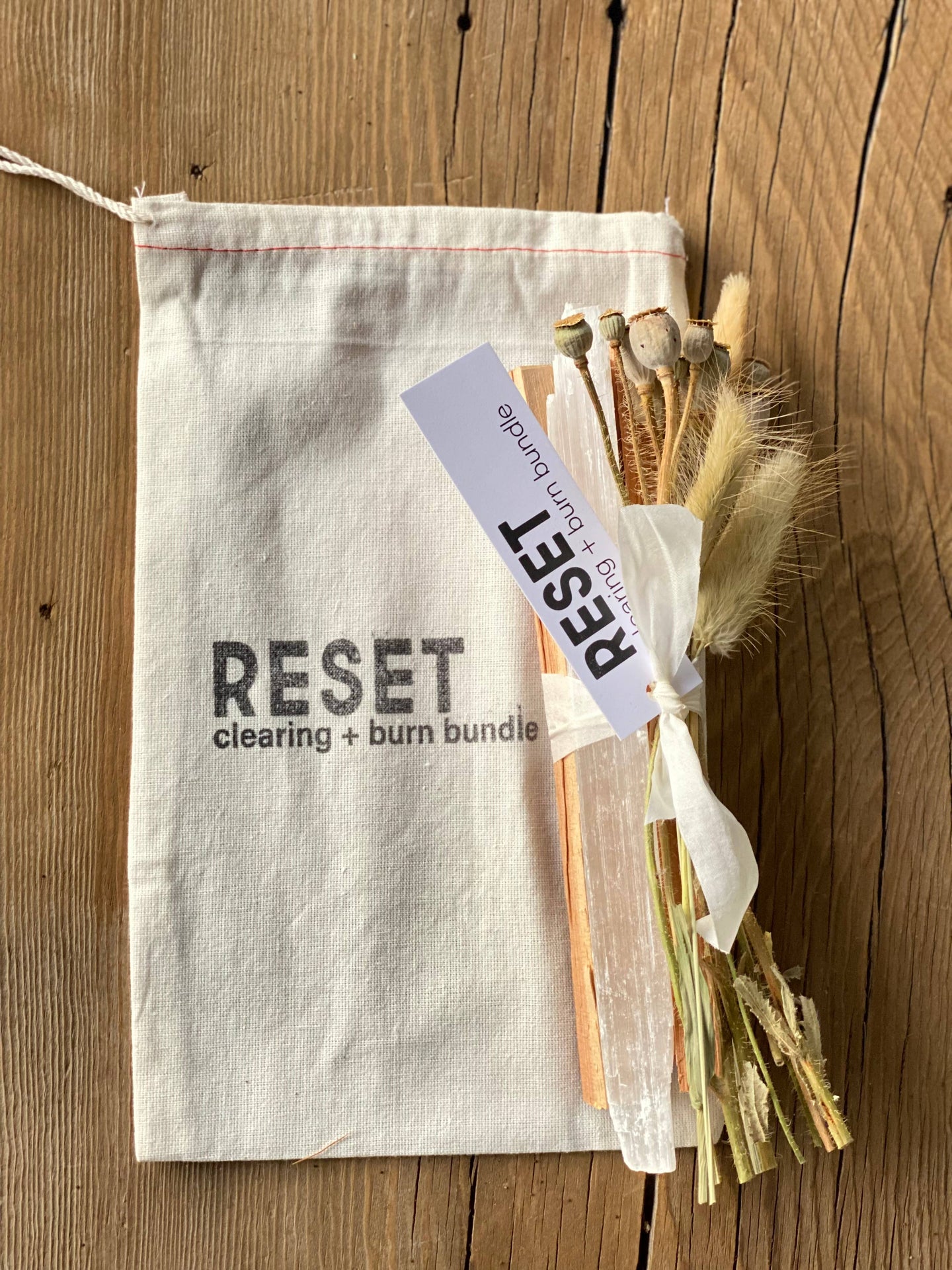 RESET - Clearing + Burn Bundle - Poppy and Selenite