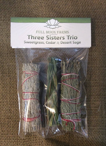 Three Sisters Trio - Sweetgrass with Cedar and Desert Sage