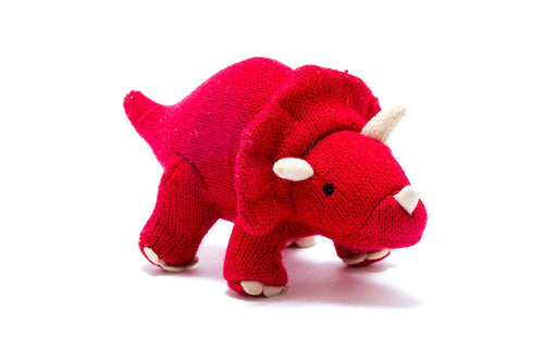 Baby Rattle ~ Red Triceratops