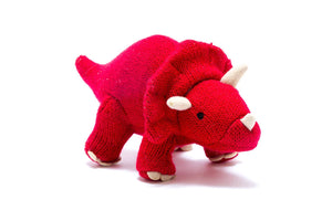 Baby Rattle ~ Red Triceratops