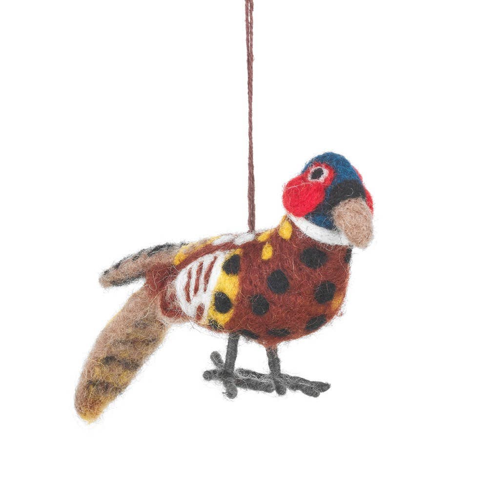 Felt Pheasant Ornament