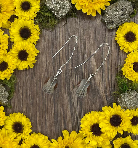 Feather Threader Earrings