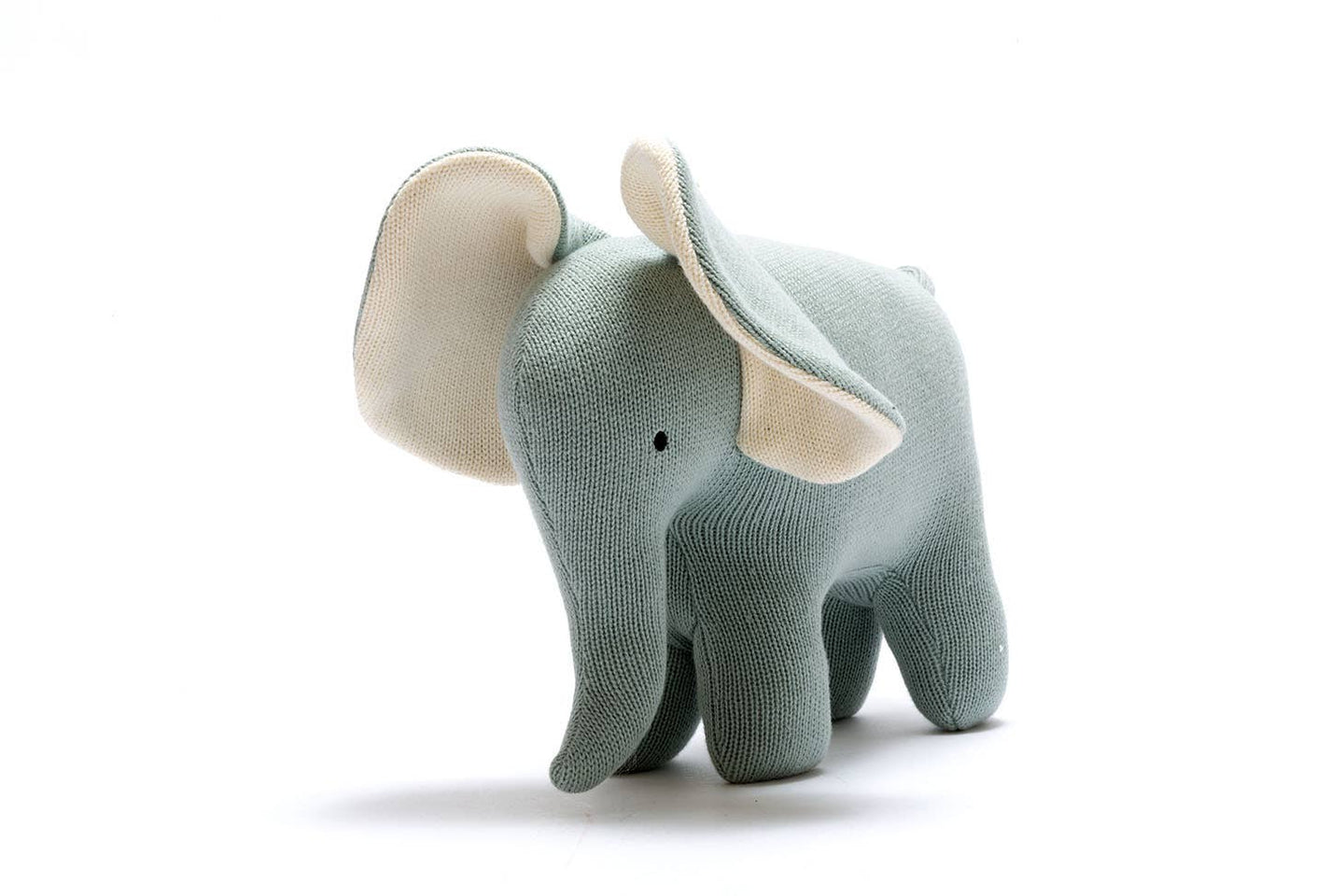 Large Organic Cotton Teal Elephant Soft Toy