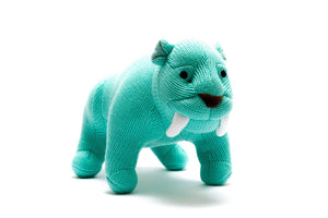 Knitted Sabre Tooth Tiger Plush Toy